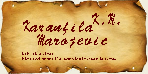 Karanfila Marojević vizit kartica